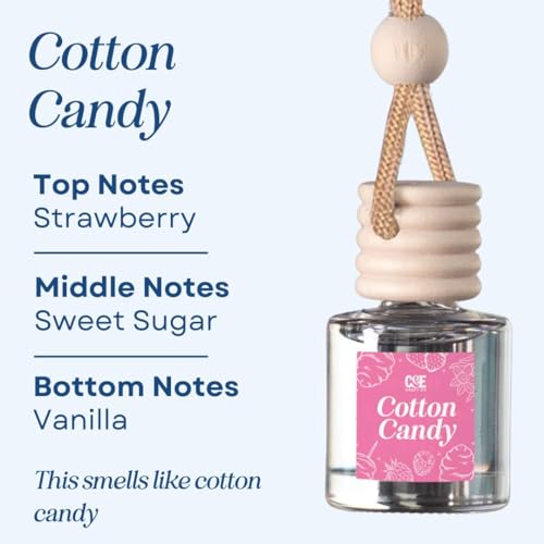CANDECraftCo Car Air Hanging Fragrance Oil, Car Auto Freshener for Essential Oils, Scents Fragrance Aromatherapy Automobile Diffuser, Long Lasting (Cotton Candy) - size: 34 Fl Oz (Pack of 2)