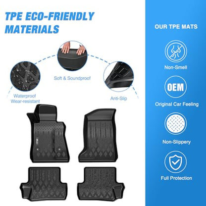 Nilight TPE Floor Mats for Chevy Chevrolet Camaro 2016 2017 2018 2019 2020 2021 2022 2023 2024 All Weather Custom Fit Heavy Duty Floor Liners - color: 2016-2024 Chevy Camaro