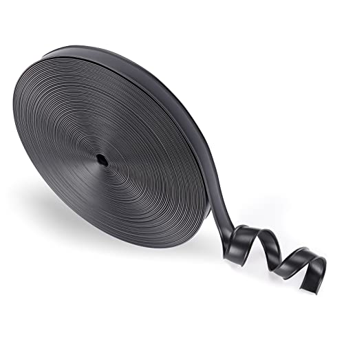 MADHOLLY 1" x 100 FT RV Trim Molding Insert - Heavy-Duty Vinyl RV Weather Stripping Exterior, Flexible Easy Install, Waterproof UV-Resistant Screw Cover Trim for Camper Travel Trailer, Black - color: Black, size: 100ft
