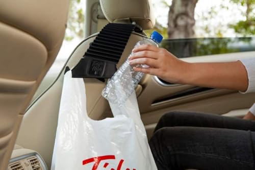 Auto The Only Side of The Seat Headrest Bag Holder that Doesn't Compromise Rear Passenger Leg Room and is Easy to Reach for Driver and Front and Rear Passengers