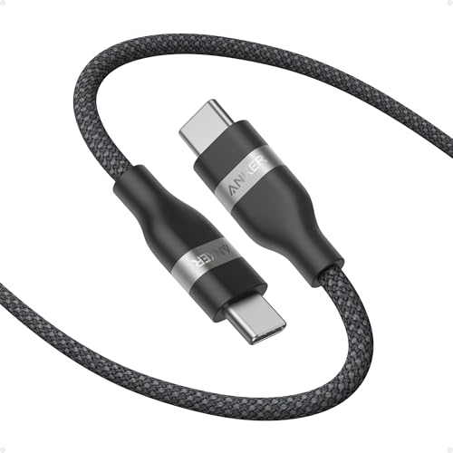 Anker Nano USB C Cable, 240W Flexible Multi-Color Braided Cord, Fast Charging Type C Charger for iPhone 17 Series, MacBook Pro and More (Black, 3ft) - color: Black, size: 3ft