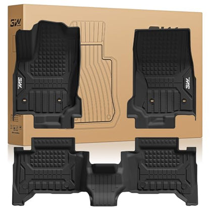 3W Floor Mats Fit for Toyota 4 Runner 2025 2026(Only Fit Hybrid), TPE All Weather Custom Fit Floor Liner for 4Runner Accessories 1st and 2nd Row Full Set Car Mats Easy Clean, Black - style: 6. 4Runner Hybrid 5Seat|25-26|Floor mat