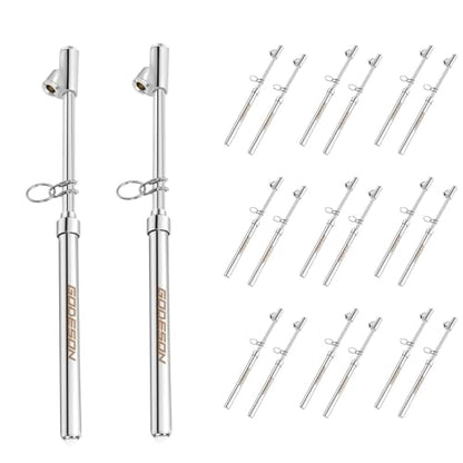GODESON Dual Head Tire Pressure Gauge,Heavy Duty Pen Tire Gauge Range 10-150PSI; 1-10kg/cm2,Dual Head Truck Air Pressure Gauge (Pack of 20)… - size: 20 pack