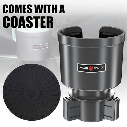 Upgraded Car Cup Holder Expander Adapter with Offset Adjustable Base, Compatible with Yeti 14/24/36/46oz Ramblers, Hydro Flasks 32/40oz, Other Large Bottles Mugs in 3.5"-4.0", Silver 1 Pack - color: Silver, size: Large*1