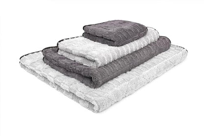 The Rag Company Gauntlet Car Drying Towel, Ultra-Absorbent 70/30 Blend Korean Microfiber, Dries Vehicles Faster Without Scratching, 900 GSM, 20x30 Inches, Ice Grey/Grey, 1-Pack - size: 20in x 30in