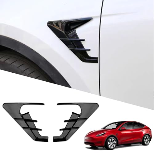 YHCDSEA for 2024 2025 2026 Tesla Model Y Juniper HW4.0 Side Camera Indicator Protection Cover Decoration Accessories fit for Tesla Model Y with HW4.0 (Glossy Black) - color: MY-Glossy Black