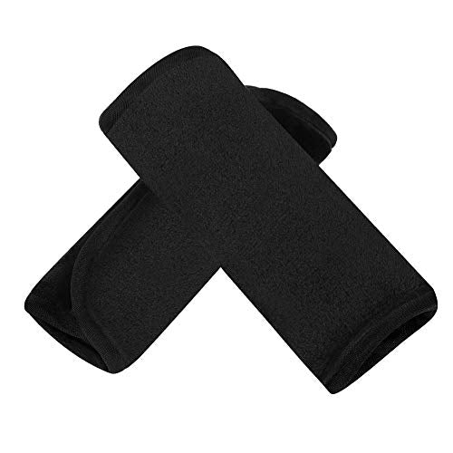 Accmor Car Seat Straps Shoulder Pads for Baby Kids, Car Seat Strap Covers for All Baby Car Seats, Stroller, Pushchair - color: Black, size: Medium - 2 in * 6 in