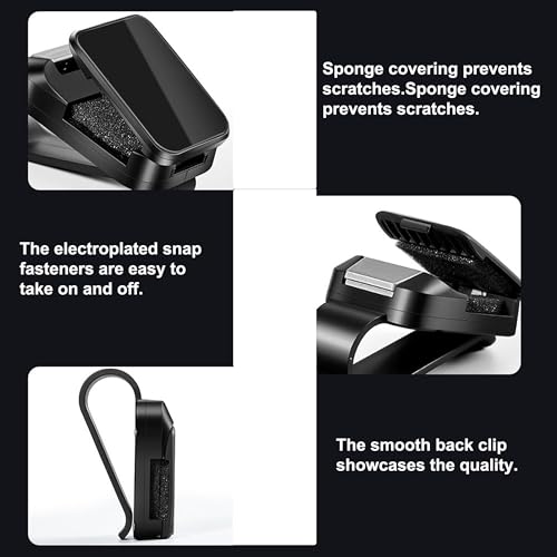 Amooca 1PCS One-Handed Operation Car Visor Sunglass Holder Clip - ABS Material, Universal Fit for Car/SUV/Truck, Durable Interior Car Accessories