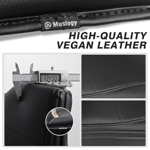 Muslogy Center Console Armrest Cover Fit for Ford F-150 F150 2015-2026 & F250 F350 F450 2017-2026 Accessories, Comfort Armrest Pad Console Lid Cushion Vegan Leather 1-Inch Extra Thick(Jump Seat ONLY) - size: 2) 15-25 |F150| Jump Seat, +Thick