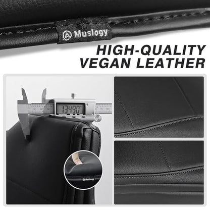 Muslogy Center Console Armrest Cover Fit for Ford F-150 F150 2015-2026 & F250 F350 F450 2017-2026 Accessories, Comfort Armrest Pad Console Lid Cushion Vegan Leather 1-Inch Extra Thick(Jump Seat ONLY) - size: 2) 15-25 |F150| Jump Seat, +Thick
