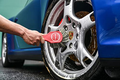 Maxshine Universal Wheel & Body Cleaning Brush – Medium-Duty Car Detailing Brush with Strong High-Density Bristles – Ideal for Wheels, Tires, Engines & Exterior Surfaces – Auto Detailing Accessory - color: Medium-duty