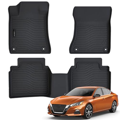 All Weather Floor Mat Fit for Nissan Altima 2019-2025 2026 TPE Liners Altima Accessories All Season Guard Odorless Anti-Slip Liner Black - size: 4) altima|2019-2025|floor mats