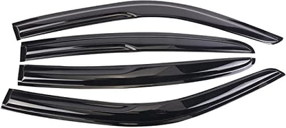 Tape-on Side Window Visor Deflector Rain Guard Set for 2011-2022 Dodge Charger Side Window Visor Rain Sun Wind Deflectors Guard Vent Shade Black 4 PCS 94313 - size: 2011-2022 Dodge Charger