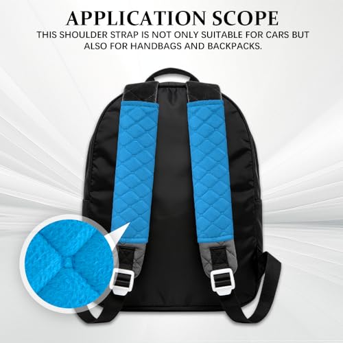2PCS Car Seat Belt Pads Cover, Fluffy Car Seatbelt Covers, Soft Car Seat Belt Strap Cushion Protect Your Neck and Shoulder, Driving Seat Belt Shoulder Strap Cover for Most Autos (Blue) - color: Blue