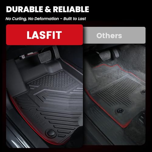 LASFIT Floor Mats & Backrest Mats & Cargo Mat for Nissan Rogue 2026 2025 2024 2023 2022 2021 (Not Fit Rogue Sport), All Weather TPE Custom Fit Floor Liners Car Mats Accessoires, Black - size: 1)For Nissan Rogue | 2021-2026 | Full