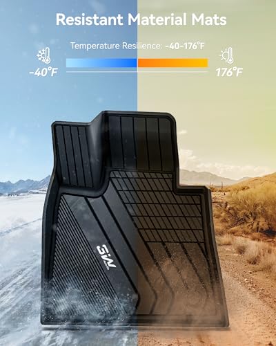 3W Floor Mats BMW X5 2019-2024 2025 2026, TPE All Weather Custom Fit Floor Liner for BMW X5 40i 50i 45e M50iM 1st&2nd Rows Full Set Car Mats Black (Only for 5 Passenger Seat) - style: 3) X5 2019-2026 | Floor Mats