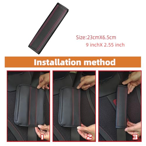 2PCS Car Seat Belt Cover, Soft Shoulder Strap Covers Harness Pads, Safety Leather Seatbelt Comfort Driving Cushion Protect Your Shoulder and Neck Universal for Car, SUV,Truck (Black/Pink) - color: Black/Pink