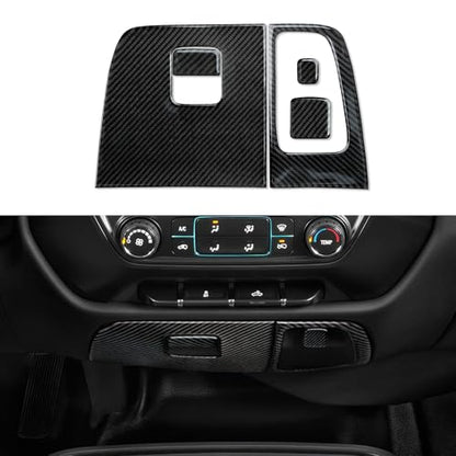 Car Carbon Fiber Decal Center Console Lower Panel Sticker Cover Interior Trim Decal for Chevrolet Silverado/GMC Sierra 1500 2500HD 3500HD 2014-2018 Accessories - color: Center Console Lower Panel