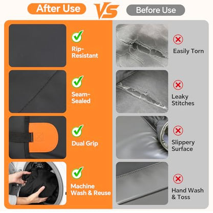 Dog Car Seat Cover Hard Bottom, 400LBS Back Seat Extender for Dogs, Waterproof PU Leather Dog Hammock, Heavy Duty Dog Seat Protector for Car SUV Truck