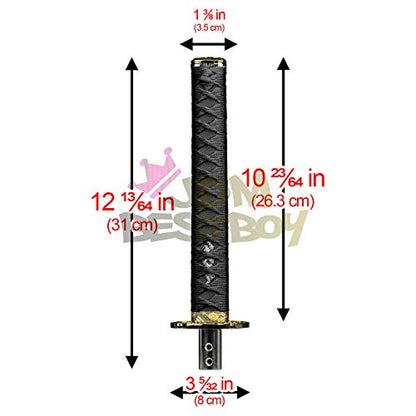 JDMBESTBOY Samurai Sword Black Shift Knob Shifter Alloy Katana with Adapters Universal 26cm - color: Black, size: 26cm