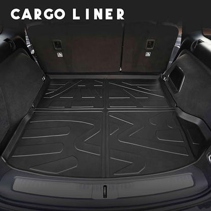 KARPAL Floor Mats & Cargo Liner for 2022-2025 2026 Jeep Grand Cherokee WL (Include 4xe, Not for WK2 or WL75) 5-Seat Only, All Weather TPE Custom Fit Floor Liners Car Mats Accessories - style: 2022-2026 | For Jeep Grand Cherokee WL (Include 4XE) | 1st & 2n