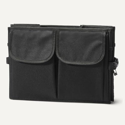 Amazon Basics Trunk Organizer for Car, Multi-Compartment Car Storage, Foldable, 13.5 Gallon, Black
