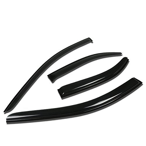 Auto Dynasty 4Pcs Tape-On Window Visor Compatible with 2008 2009 Acura TSX 08 09, Deflector Rain Guard, Acrylic Black - size: 08-09 Acura TSX