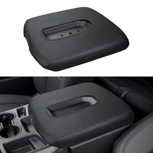 INTGET Center Console Armrest Cover for 2026 Chevy Silverado & GMC Sierra 2019 2020 2021 2022 2023 2024 2025, Center Console Lid, Arm Rest Box Protector (Black Stitches, Jump Seat 2019-2025) - color: Black Stitches, size: Jump Seat 2019-2024 Silverado/Sie