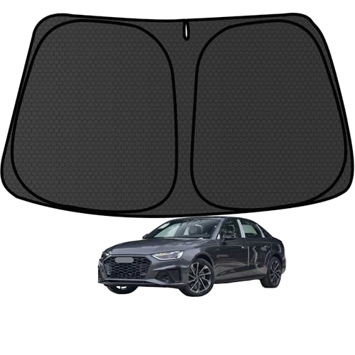 Customized Windshield Sun Shade for Audi A4L 2018-2025 Blocks UV Rays Accessories,1:1 Tailored Foldable Thickened Wear-Resistant Front Window Sunshade Visor,Keeps Your Car Cooler - size: For Audi A4l 2018-2025