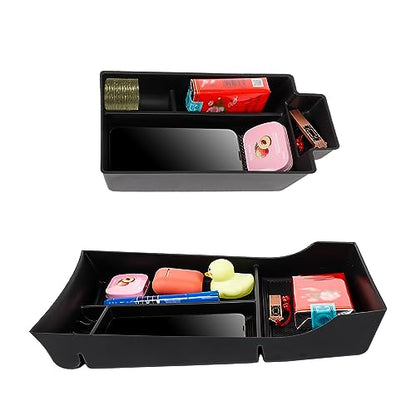 Center Console Organizer Compatible with Nissan Rogue 2021-2025 2026 Armrest Storage Box Insert Tray Interior Secondary Accessories(2PCS Center Console Tray) - size: 2PCS Center Console Tray Set