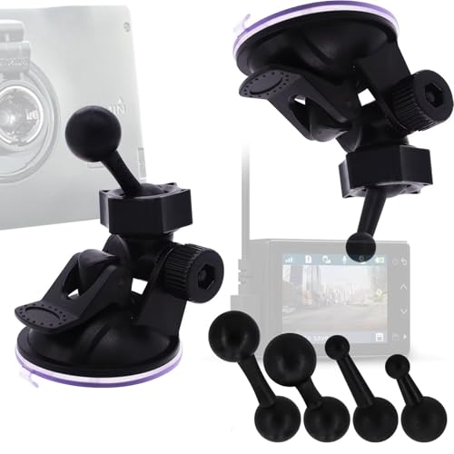 Suction Cup Mount for Garmin Dash Cam Mini/Mini 2/Min 3 30 35 45 46 55 56 65W 66W 67W X110 X210 X310/Speak Plus & Nuvi GPS - 4 Ball Head - size: Suction Cup Mount