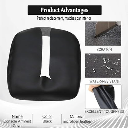 GXARTS Console Lid Armrest Cover Black Fit for Chevy Avalanche Suburban Tahoe Silverado GMC Yukon XL Sierra 2007 2008 2009 2010 2011 2012 2013 2014 Center Console Lid Replacement - color: Balck