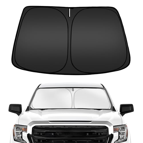 ARISMOTOR Windshield Sun Shade for Chevy Silverado 1500 /GMC Sierra 1500 2500HD 3500HD 2019-2025 2026, Custom Fit Foldable Front Window Sunshade Sun Visor Protector, Block UV Rays Keep Your Car Cooler - size: for Silverado/GMC Sierra 1500 2500 3500 2019-2