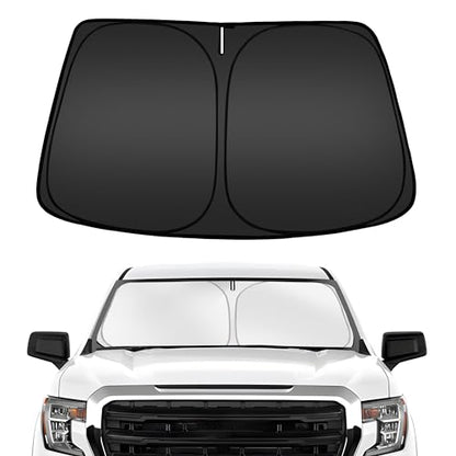 ARISMOTOR Windshield Sun Shade for Chevy Silverado 1500 /GMC Sierra 1500 2500HD 3500HD 2019-2025 2026, Custom Fit Foldable Front Window Sunshade Sun Visor Protector, Block UV Rays Keep Your Car Cooler - size: for Silverado/GMC Sierra 1500 2500 3500 2019-2