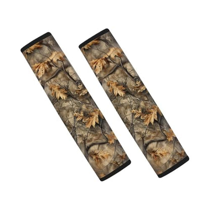 Camouflage Hunting Automotive Seat Belt Cover Thickened Seatbelt Shoulder Pad Cushions 2 PCS Anti-Slip Shoulder Strap Protect Universal Fit for Auto Truck Van SUV - color: Camouflage Hunting
