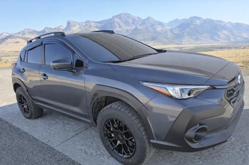 2024-2026 Tape-On Side Window Deflector Visors for Subaru Crosstrek & for Subaru Impreza Smoke Tinted Rain Guards Base Premium Sport Limited RS 2025 - size: For Subaru Crosstrek 2024-2026