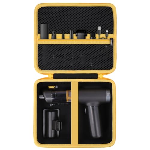 Aenllosi for Fanttik Slim V10 Mix/Slim V9 Mix Cordless Car Vacuum Hard Case, Fanttik Car Vacuum Organizer (Case Only) - color: Black&yellow, style: Fanttik Slim V10/V9 Mix