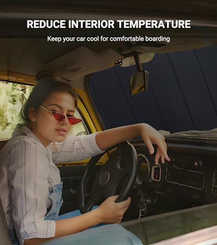 Pigenius Windshield Sun Shade for Dodge Journey 2009-2020 Custom Front Window Sunshade - Safeguard - color: Gray, size: 2009-2020 Journey