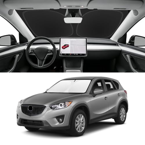 Custom Fit Windshield Sun Shade for Mazda CX5 2013-2016, Foldable Car Sunshade Accessories with Storage Bag, UV & Heat Reflector, Keep Your Car Cooler - size: for Mazda CX5 2013-2016