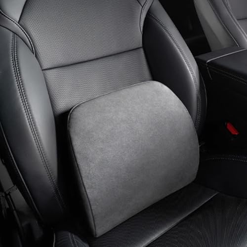 TOPABYTE Lumbar Support Pillow Ergonomic Memory Foam Lumbar Pillow for Lower Back Pain Relief - Back Cushion for Driving, Chair Support for Car, Office & Gaming Chairs (Black, 1PC)
