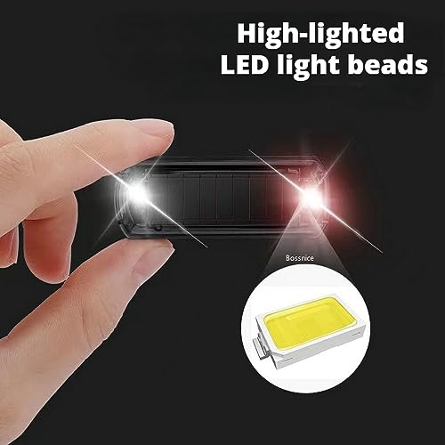 Emergency Strobe Light Strip, Ultra mini Solar Warning Flash, Emergency Safety Warning LED mini car Bicycle Motorcycle Strobe Light (red Light) - color: red light