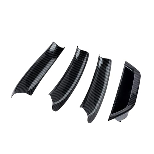 4PCS Carbon Fiber Pattern Driver Door Armrest Box and Pull Handle kit Covers Trim Compatible with X3 X4 F25 F26 2011-2017 Left Side Storage Box - color: Carbon Fiber Pattern, size: 4pcs Armrest&Handle