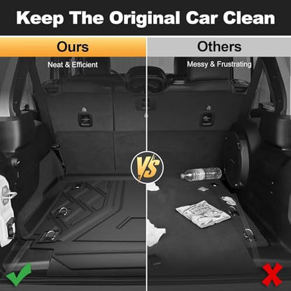 Cargo Mat fit for 2018-2026 Jeep Wrangler JL 4X4 with OEM Subwoofer, All-Weather Guard Trunk Mat Cargo Liners Heavy Duty Waterproof Odorless Durable Wrangler JL 4 Door - NOT FIT 4XE OR JK - style: 7) for Jeep Wrangler JL With Subwoofer 2018-2026 Cargo Lin