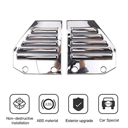 2PCS Car Side Vent Cover Hood Intake Bezel Trim Molding Compatible with 2003-2009 Hummer H2,Side Scoop Hood Cover Car Exterior Accessories (Silver) - color: Silver