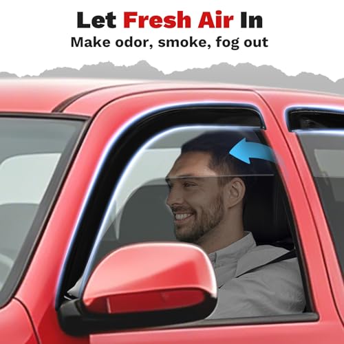 Canvcle Tundra Rain Guards - Window Visors for Toyota Tundra Extended Cab/Access Cab 2000-2006, Outside-Mount Tape-On Side Window Wind Deflectors for Tundra Accessories, Vent Visors Shades Rainproof - size: Toyota Tundra 2000-2006