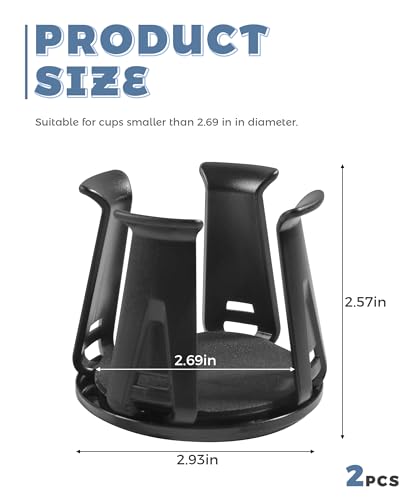 2PCS Cup Holder Insert,Car Accessories,Self Adhesive Plastic Car Cup Holder Insert,Cupholder Adapter,Used to Fixing Water Cups and Drinks,Universal for Cars,Sedan,Truck,RVs,SUVs,Etc