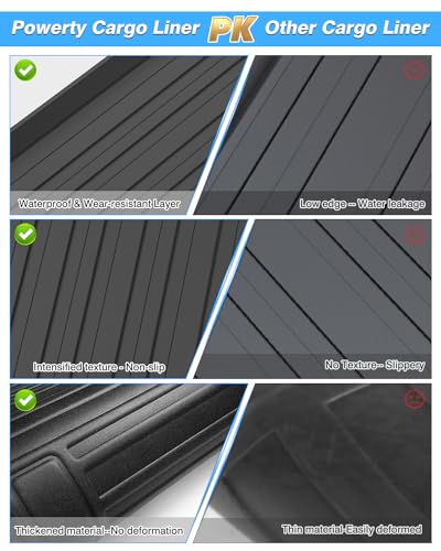 Powerty Trunk Mat for 2020-2025 2026 Mercedes-Benz GLE Accessories Cargo Mats TPE All Weather Cargo Liner Heavy-Duty Trunk Liners - size: Cargo Mat｜For｜20-26｜Mercedes-Benz GLE