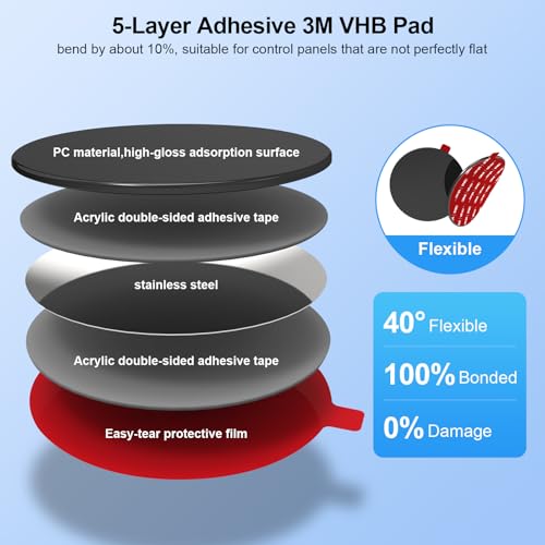 Dashboard Pad Mounting Disk for Suction Cup Phone Mount & GPS & Dashboard Camera 3.25" L Heat-Resistant Suitable for Curved Surface Textures and Flat Surfaces,3-Piece Set - style: 3 Count (Pack of 1)