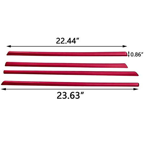 x xotic tech 4pcs Car Interior Door Molding Strip Trim Cover Compatible with BMW 3 Series F30 F31 2012 2013 2014 2015 2016 2017 2018 (Red) - color: Red