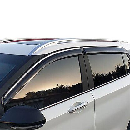 4 Pieces Tape-on Extra Durable Rain Guards Fit for 2025 2026 Toyota 4Runner,Window Deflectors,Window Visors (Smoke Black)